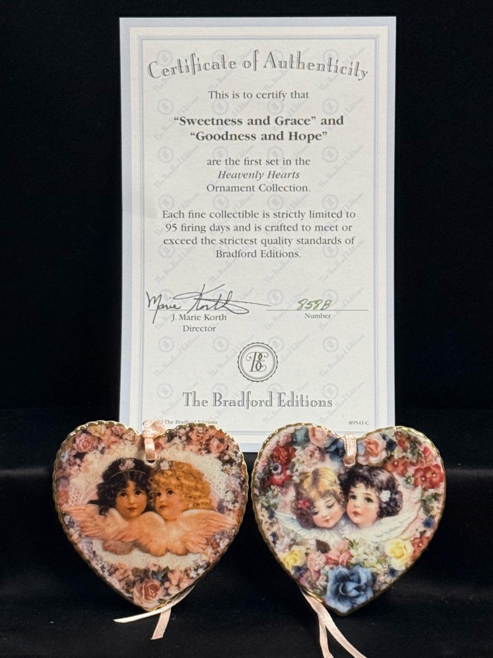 THE BRADFORD EDITIONS “Sweetness and Grace” and “Goodness and Hope” Ornaments
